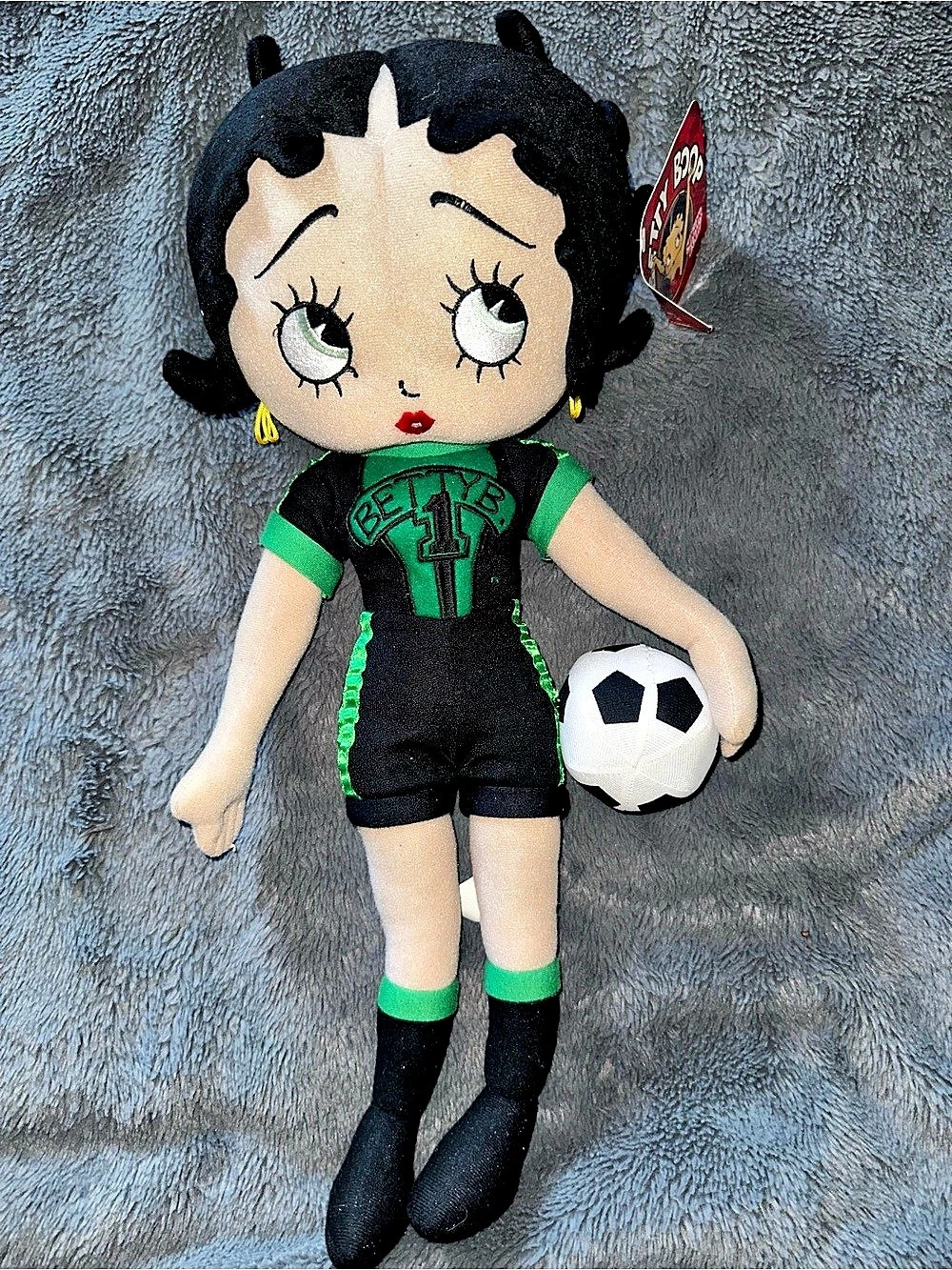 Betty Boop Soccer Player Plush Doll with Ball NWT